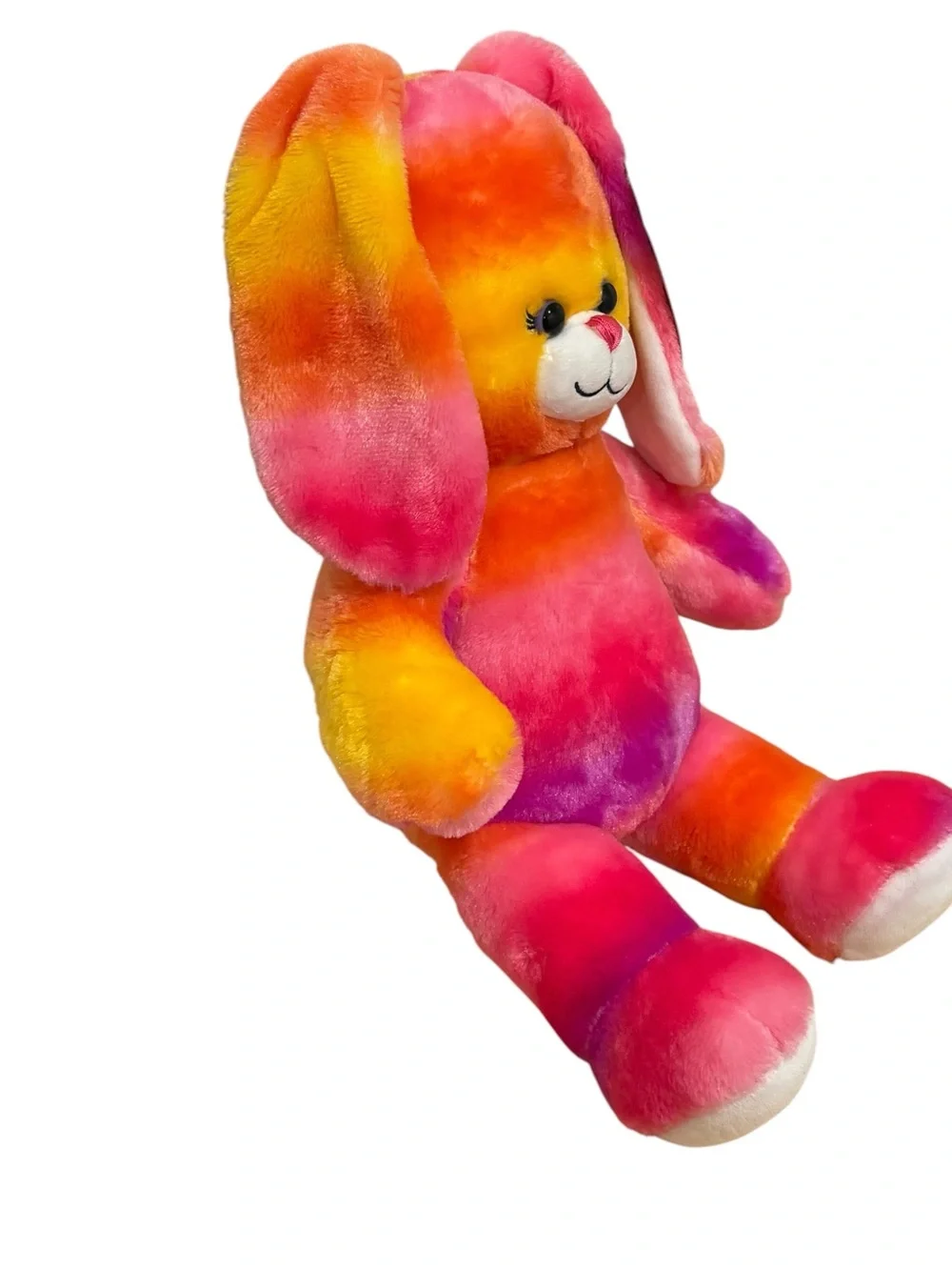 Build-A-Bear Multicolor Tie-Dye Bunny Plush - Orange yPink Yellow Purple